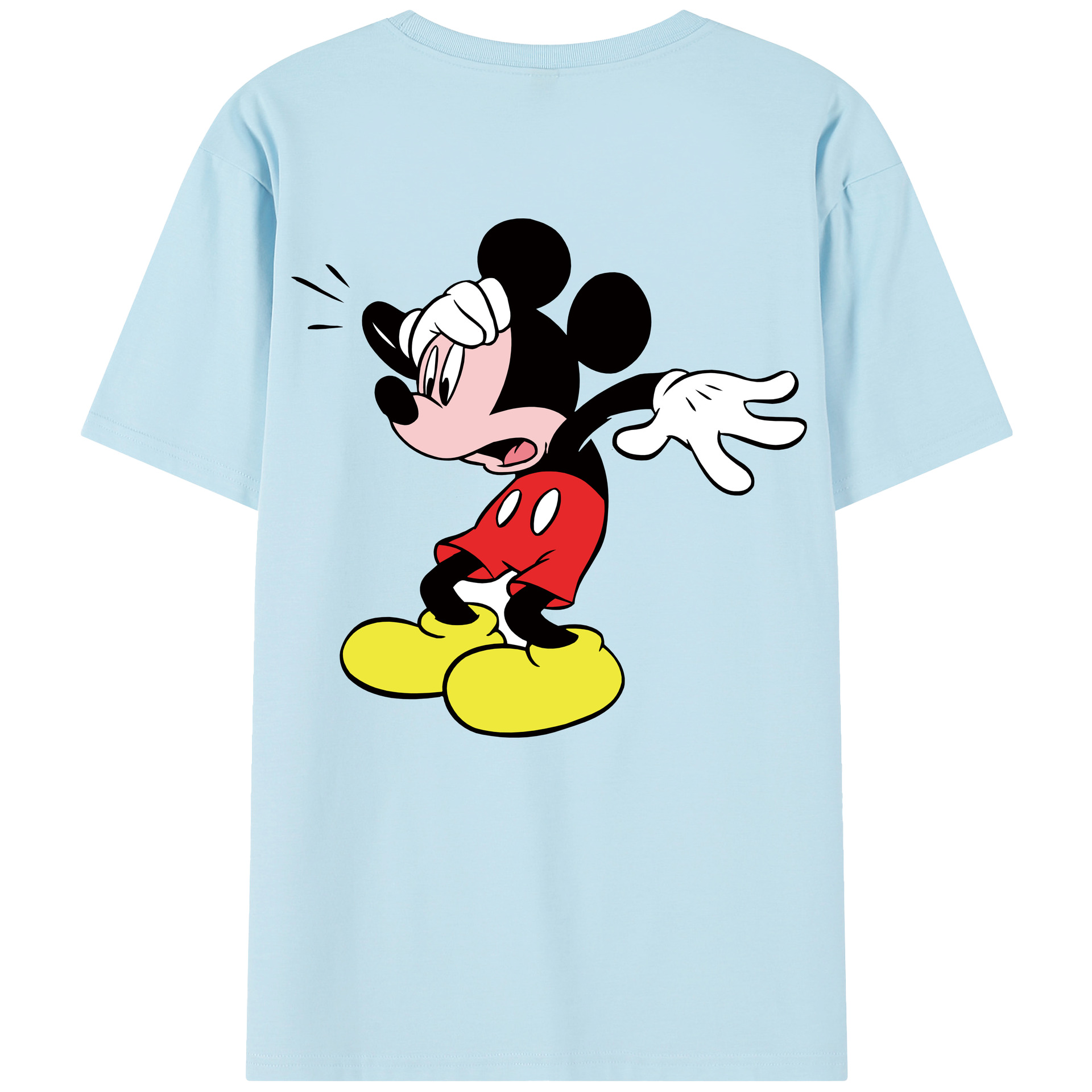 （画像用） ミッキーマウス Mickey Mouse 綿100％半袖Tシャツ（背面プリント）